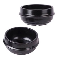 Gold Smile Korean-Made Commercial Stone Pot (Dolsot) for Steamed Egg Gukbap and Doenjang Stew -