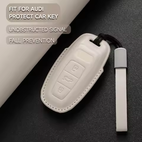 Leather Car Key Cover Case Protection Shell Keychain For Audi Audi A3 A4 B9 A6 C8 A7 S7 4K A8 C8 D5 