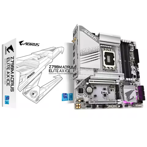 Z790M AORUS ELITE AX ICE for GIGABYTE High Performance Desktop PC Motherboard Wi-Fi 6E AX211