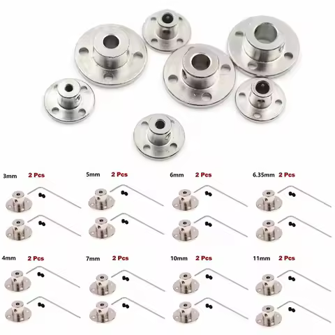 2 Flange Rigid Shaft Coupling Coupler Collar Clamp Bracket Motor Guide Shaft Coupler Motor Joint Con