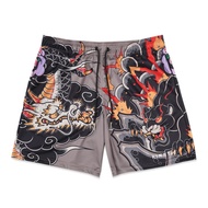 CASUAL FASHION STREETWEAR KINETIC KINGS DRAGON VS PANTHER DUEL MESH SHORTS