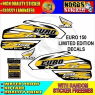 EURO 150 LIMITED EDITION STICKER DECALS