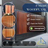 Pagar Minimalis WoodPlank / Pagar Kayu / Pager Rumah Kayu Modern / Pagar Hollow Kayu Wood Plank