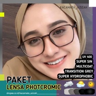Photochromic minus glasses, photochromic cylinder glasses, anti-radiation photochromic glasses