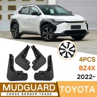 For Toyota BZ4X 2022 black car mudguard Reduce dust Resist tire dirt car accessories tools