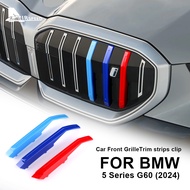 ABS Car Front Grille Grill Cover Trim For BMW 5 Series G60 2034 Sport Accessories 3D M Style Color D