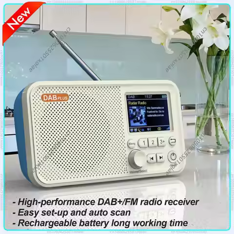 C10 Radio 2.4 inch LCD Screen Alarm Clock Radio DAB DAB+ FM BT MP3 Player Portable Radio Broadcastin
