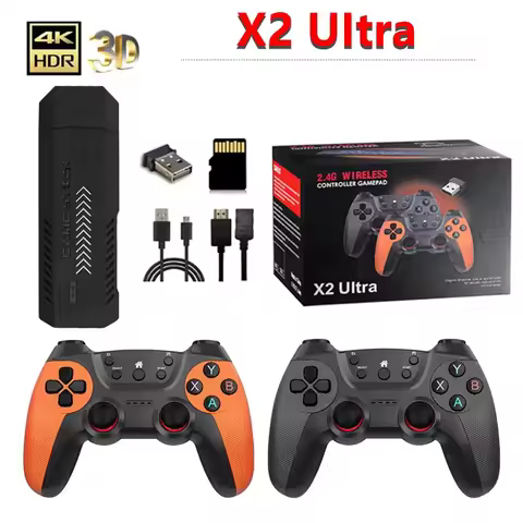 X2 Ultra Video Game Stick Console Or ONLY 2.4G Double Wireless Controller 4K HD30000 Games 128G Retr