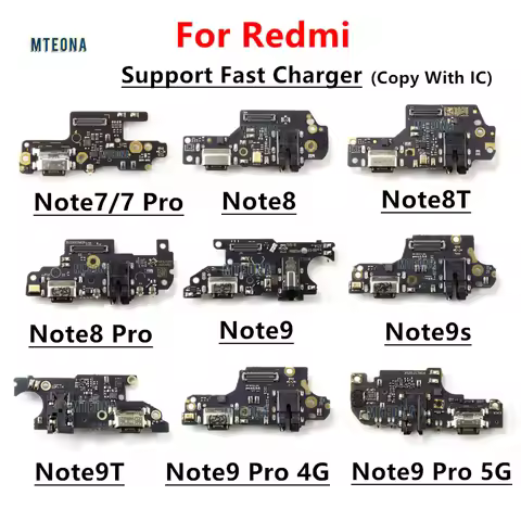 USB Port Charger Dock Plug Connector Charging Board Micro Board For Xiaomi Redmi Note 9 8 7 Pro 8T 9