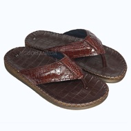 Dép da cá sấu thật Dép kẹp nam da cá sấu DCS718 Người Sành Da - Cam kết chính hãng bảo hành 6 tháng 