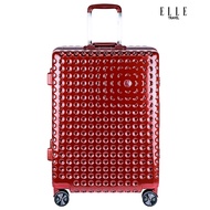 ELLE Travel Lunar Collection. 100% Polycarbonate PC กระเป๋าเดินทางขนาดใหญ่ 24 Ruby Red One