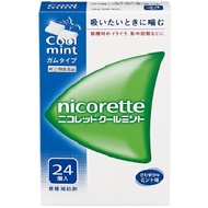 【指定第2類醫藥品】nicorette 尼古清口香糖 清爽薄荷味 24個