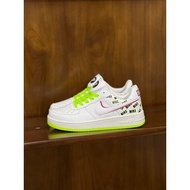 ML369 Sepatu Sneakers Pria Wanita Nike Air Force 1 White Stabilo