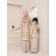 [SET IBU DAN ANAK] KURUNG SONGKET TABUR (NUDE)