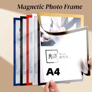 PVC Magnetic A4 A5 A6 display hanging wall perforation-free picture frame protection picture frame