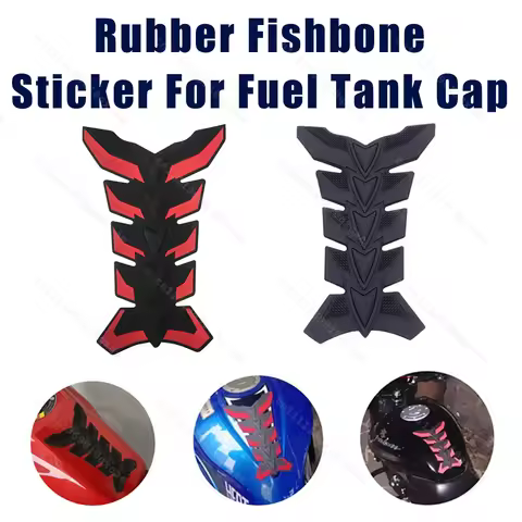 3D Rubber Gas Fuel Oil Tank Pad Protector Cover Universal Motorcycle Tank Sticker Fish Bone