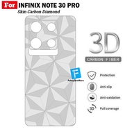 Skin Carbon Infinix Note 30 30 Pro Motif Diamond 3D Garskin Belakang Handphone