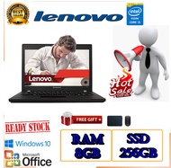 laptop slim lenovo k20 core i5 gen 5 ram 8 ssd 256gb wind 10 free gift - 8gb ssd 128gb