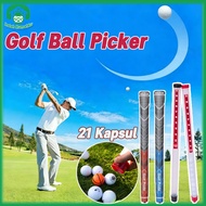 Golf Ball Picker Retriever Tube 21 Capsules Transparent Plastic Golf Ball Picker