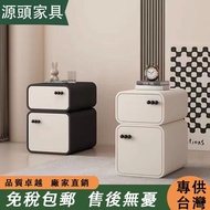 Source Furniture Light Luxury Cream Style Bedside Table Small Narrow Bedside Table Bedroom Bedside T