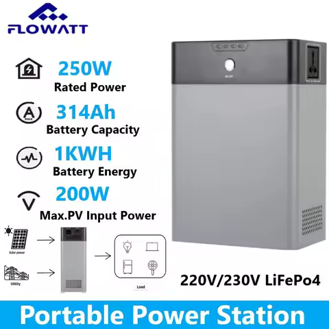 PowMr 250W Portable Power Station 1000wh Power Generator 220V Emergency Solar Power Bank for Outdoor