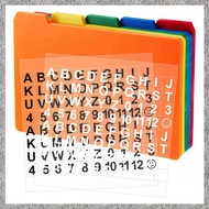 (DGHV) 50 PCS Index Card Guide Set Kit Alphabet Sticker Index Card Dividers Self Adhesive Number Sti