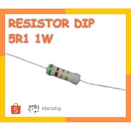R resistor 1w 1Watt 5R1 5R1 Ohm 5R1 Ohm 1 watt tolerance 5% 5R1