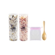 Umeken Head Office Rock Salt Himalayan Rock Salt Bath Salt Herb &amp; Spa 300g White Pink 2pcs Set 20 Servings 1 Organdi Envelope 1 Wooden Spoon 1 Relax Bath Time Petit Gift Mother's Day Gift