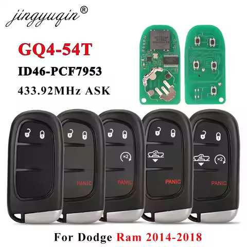 jingyuqin GQ4-54T ID46 Remote Pickup Car Key For Dodge Ram 1500 2500 3500 2014 2015 2016 2017 2018 K