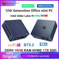 Beelink Mini S12 Pro Mini PC Intel 12th Gen N100 DDR4 8GB 256GB 16GB 500GB SSD 2.4G 5G Dual Wifi BT5