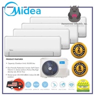 MIDEA System 4 AEP Inverter Aircon R32 Gas [MAE-4M30E / MSEID-09x3 + MSEID-18] | Built-in WiFi