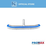 PROMAX: Nylon Pool Brush Size 18 Inches Aluminum Handle (18" Curved w/ Handle)