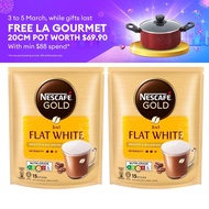 [Bundle of 2] NESCAFE Gold Flat White 3in1 Coffee (15 x 20g) - HALAL