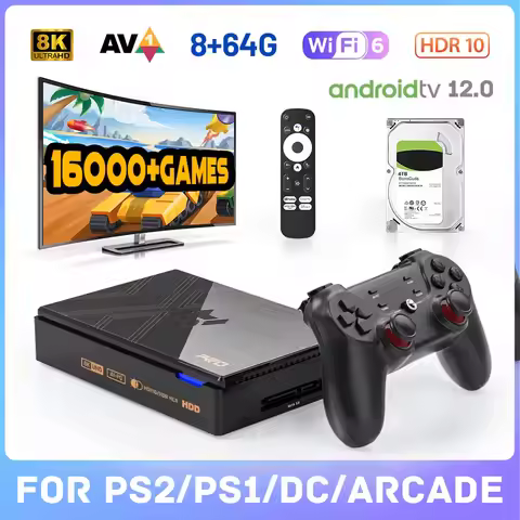Retro Video Game Super Console X5pro With 16000+ Games 320g/4T for PS2/PS1/Wii/N64/SS Emulator 8K@60