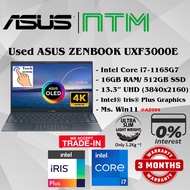 #AZ084 Used Asus ZENBOOK UXF3000EA 360² Performance Laptop i7-1165G7 16GB 512GB SSD intel IRIS OLED 