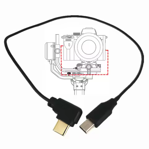 TypeC to Mini USB Multi-Camera Control Cable for DJI RSC2 RS4 Pro RS3 RS2 Canon 6D 5D Mark II III 80