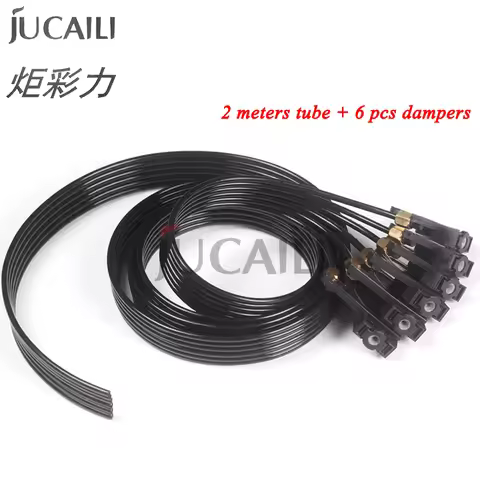 JCL 6 Colors 2M UV Ink Tube Hose Pipe Line with Damper for Epson R330 L800 L805 L1800 R1390 R1800 12