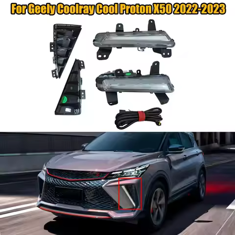 LED Daytime Running Light DRL Front Fog Light Fog Lamp Day Light Fog Light Cover For Geely Coolray C