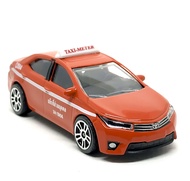 Majorette Toyota Corolla Altis - Thai Taxi- Red Color - White Stripes /Wheels D5S /scale 1/61 (3 inc