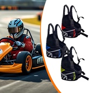 [whfashionkk] Adult Go-Kart Rib Protector Vest with Adjustable Accessories, Breathable,
