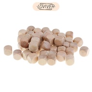 [Loviver] Set of 50 16mm Empty Wooden Dice D6 Six-sided, Diy Blank Dice 50 Pieces 16mm
