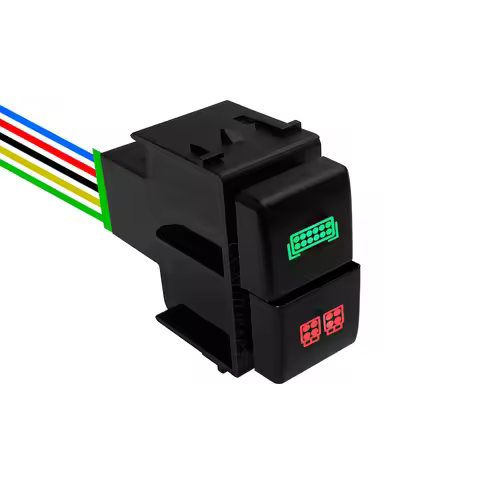 12V 3A Push Switch LED Light Bar & Work Light 2 In 1 Button For Nissan Patrol Y61 Y62 Navara D40 X-T