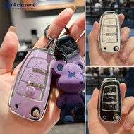 OKCATZONE Car Folding Key Cover Case Shell Fob For Audi A1 A3 8P A4 A5 A6 C7 A7 S3 S7 S8 R8 Q2 Q3 Q5