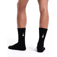 Sockkon Men's Tall Combed Cotton Heart-to-Heart Embroidery emoji Sports Fitness Four Seasons Cotton 