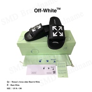 Off-White รองเท้าแตะผู้หญิง รุ่น Womens Arrow slider Black & White Code: OWIC006C99MAT0041001
