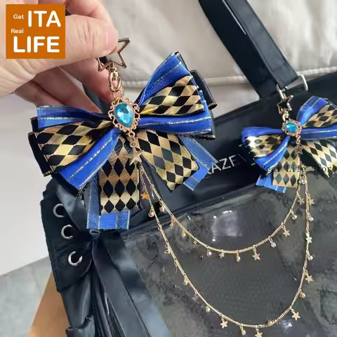 Italife 40 Cm Gold Chain with Bow Ita Bag Accessories Set Women Anime Display Itabag Charm Decoratio