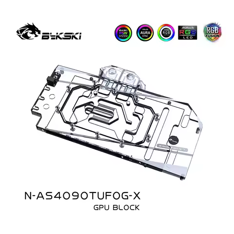 Bykski RGB Water Cooling GPU Block Cooler for ASUS RTX4090 TUF OG N-AS4090TUFOG-X