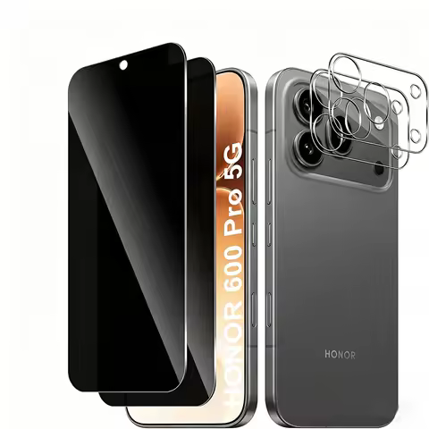 2.5D 9H Anti-Spy Tempered Glass Privacy Screen Protectors for Honor 600 Pro 5G VKP‑NX9 Honor 600 VKJ