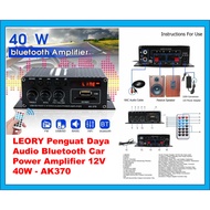 POWER Audio Amplifier Hi-Fi Stereo SPEAKER Car 12v Bluetooth Audio Power Amplifier Car Power 40W - A