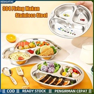 KELAASATAS Stainless Steel Children's Dinner Plate SUS 304 Children's Divided Dinner Plate/ SUS 304 